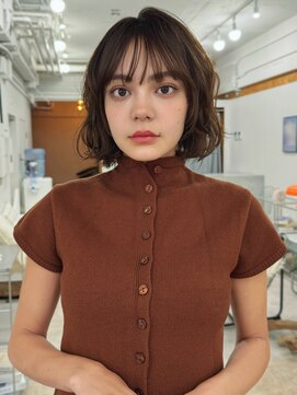 ハニーシブヤ(HONEY shibuya) 暗髪ブラウン×ボブパーマ