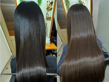 ランタンバイソロン(Rantan by Solon)の写真/矯正特化サロンで縮毛矯正×髪質改善で艶髪＆朝ラク時短ヘアに♪メンズ矯正クーポンも！癖の悩みを解決に♪