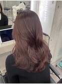 レイヤーカット×ピンクブラウン sayuri