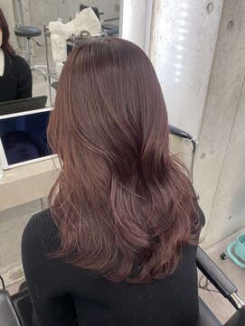 レイヤーカット×ピンクブラウン sayuri