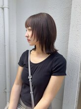 鏡と星 高田馬場 ショートウルフとミルクティーベージュ