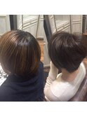 シースルーミルクティーアッシュクリアアッシュグレージュ温感