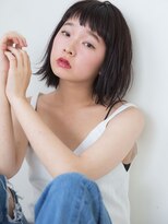 アリエッタ(aRietta)&nbsp;【aRietta】無造作クールアッシュ★眉上バング/黒髪ぷつっとボブ