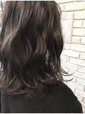 【minim×日比】切りっぱなし波ウェーブ♪スモーキーグレージュ