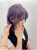 パープル×顔まわりローライト