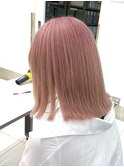ピンクベージュ☆デザインカラー ケアブリーチ ホワイトピンク