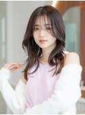 韓国くびれレイヤー似合わせカットイメチェンシースルーバング