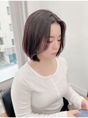 小顔タッセルボブ×美髪[ぱつっとボブ/縮毛矯正/横浜韓国]