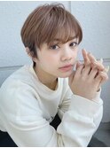 ハンサムショート×シアーベージュ【フラミューム藤沢】