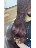 アーチフォーヘア 心斎橋店(a-rch for hair)&nbsp;ワインレッドエクステつけたままカラー