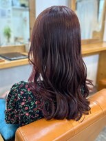 リコ 池袋東口店(Liko)&nbsp;【Liko　池袋東口店】バイオレッドブラウン　コテ巻き　暗髪