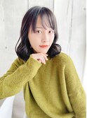 20代30代40代　黒髪ミディアムくびれレイヤー＃883