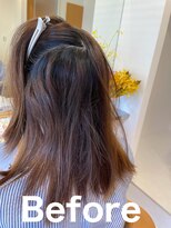 スリーク(SLEEK)&nbsp;SLEEK式髪質改善【縮毛矯正】　ビフォー内側