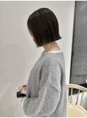 YOKE 切りっぱなしボブ大人ボブ外ハネボブアッシュグレージュ