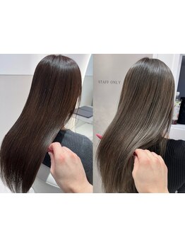 髪の内側から美しさを引き出す《上質ナチュラルストレート》髪質やクセを見極めて自然な艶髪に仕上げる