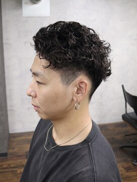 アンサー 渋谷(ANSWER) 渋谷スパイラルパーマツイストスパイラルパーマ七三分け刈り上げ