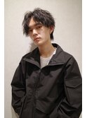 ほつれツイスパセンターパート波巻き縦落ちツイスパ