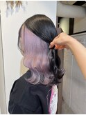 ポイントで可愛く/インナーカラー