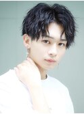 【波巻き、ツイスパ、ミックスパーマ】　センターパート