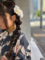 ジパング 押上店(Zipangu) 浴衣ヘア/編みおろしヘア/10代/20代
