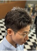 リバースセンターパートニュアンスパーマニュアンスウルフダウH