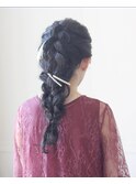 編みおろし　ヘアセット