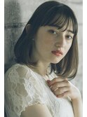 シースルー厚めバング×スリークボブ