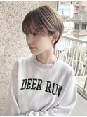 大人かわいい耳かけマッシュショートサイドバング