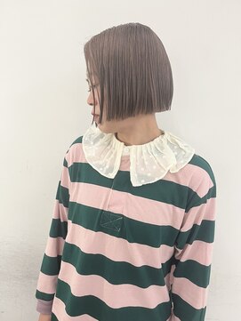 エンドリンク(endlink) センターパートパープルベージュボブ