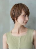 大人かわいい前髪セシルカットココアブラウンフリンジウェーブ