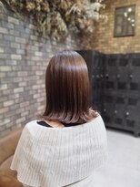 ネウィ 八王子(newi)&nbsp;センターパート韓国風くびれヘア/アースカラー