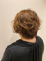 ニシオギ ヴォイス 西荻窪店(nishiogi voice)&nbsp;似合わせカット×スパイラルパーマスタイル【ライトブラウン】