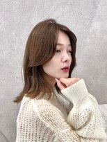 ロンド フィーユ(Lond fille)&nbsp;柔らかベージュ×流れる韓国顔周りカット