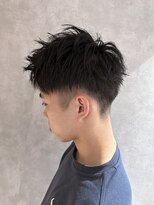 アイディール 心斎橋店(:ideal)&nbsp;アップバングショート【ツーブロック刈り上げ黒髪短髪】