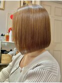 地毛風前下がりボブ☆美髪ボブ/美髪矯正[北千住]
