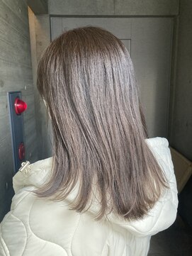 ソルトウォーター(SALT WATER) レイヤーカット/カーキベージュ/韓国ヘア/ハイライト/恵比寿/