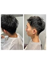 アイディール 心斎橋店(:ideal)&nbsp;20代30代40代メンズビジネスツーブロックアッシュブラック