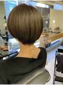 ショート　ハイライト　白髪染