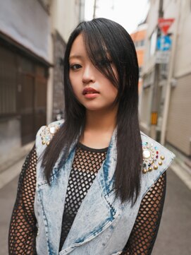 ボアップ(boappu) #レイヤーカット#ロングウルフ#黒髪