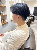 【早坂駆留】アップバング刈り上げツーブロック毛流れ七三分け