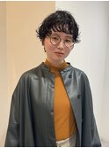 オン眉ショートパーマ