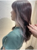 イヤリングカラー×ホワイトシルバーダブルカラー成増