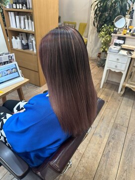 プシュケ(PSYCHE) チョコレートベージュ×パラパラブリーチ美シルエット20代30代