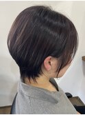 大人可愛い耳掛けくびれショート/丸みショート