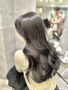 アクション 心斎橋店(ACTION) 20代30代レイヤーカット　ブリーチ無しダークグレー