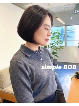 アンク(ank) 大人可愛い20代30代40代ワンレンボブ肩上ボブ韓国ボブ