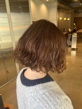 オーガニック リブ 川越(organic+live) 伸ばしかけボブパーマゆるふわプードルパーマ顔周りカット