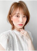 アプリコットオレンジくびれヘアハイライトカラー夏