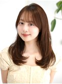 (K)大人かわいいセミロングレイヤー×透明感ブラウン