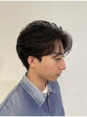 メンズセンターパートニュアンスパーマメンズパーマ